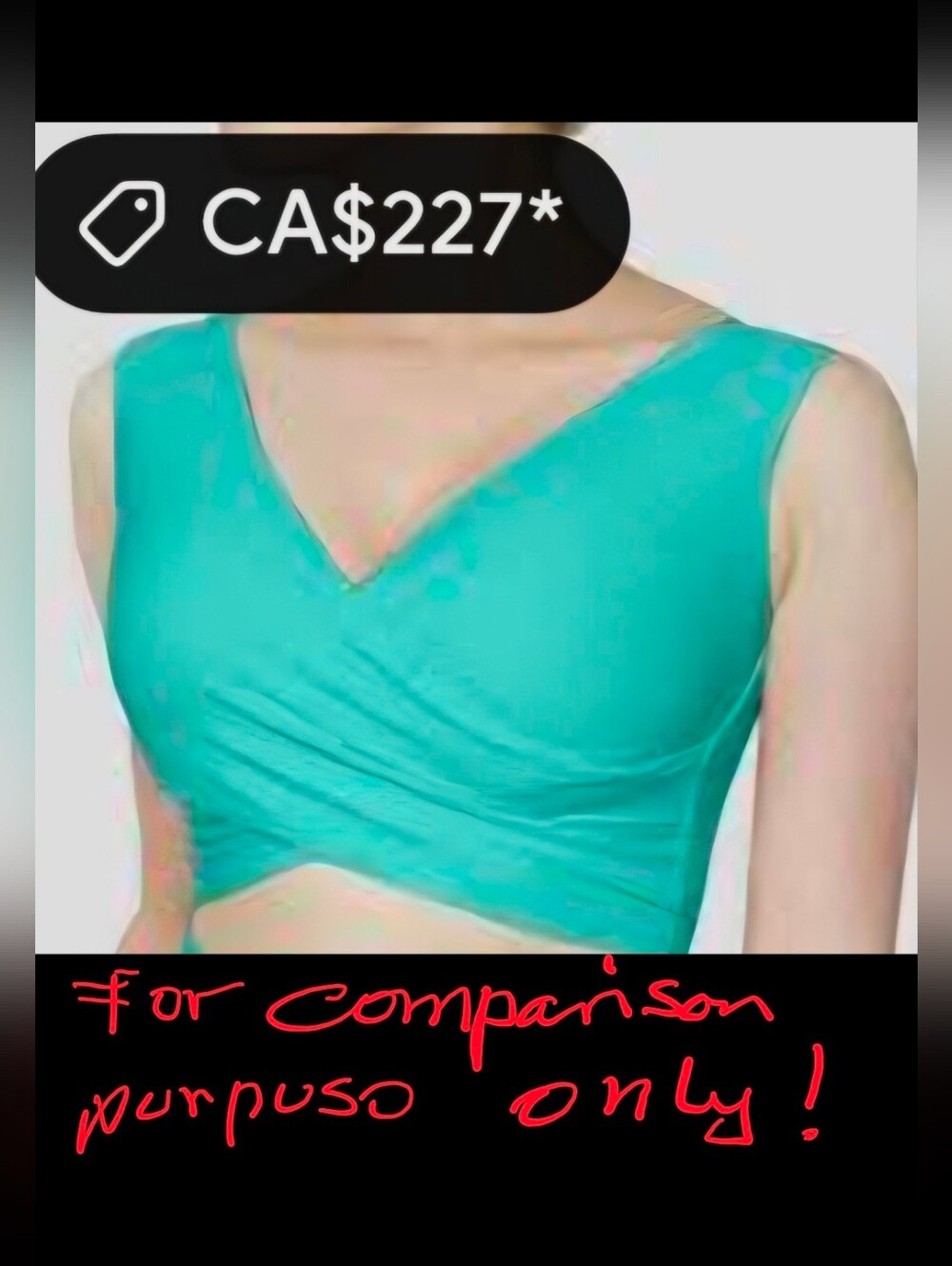 ❗️VIVOLA - Turquoise  - Teal Cross-Front Swin  Bra .BIKINI TOP . NWT ❗️ - Picture 10 of 12